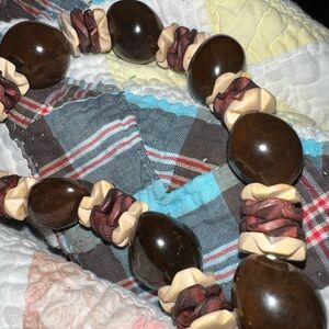 Elegant Brown Beaded Necklace